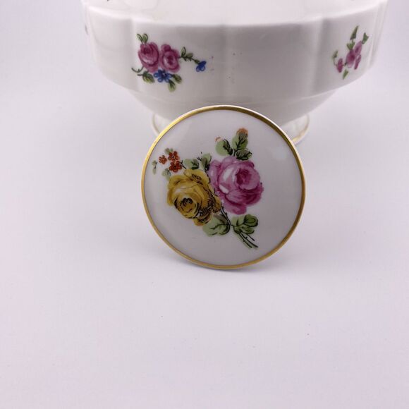 Vtg Haviland Limoges France Porcelain Chantilly 8.5 inches tall Bottle Decanter - Picture 7 of 9